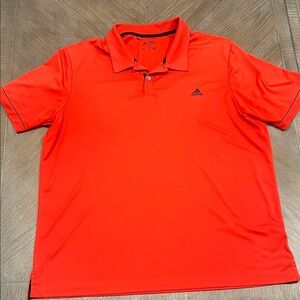 Adidas Men's Vibrant Red Polo Shirt